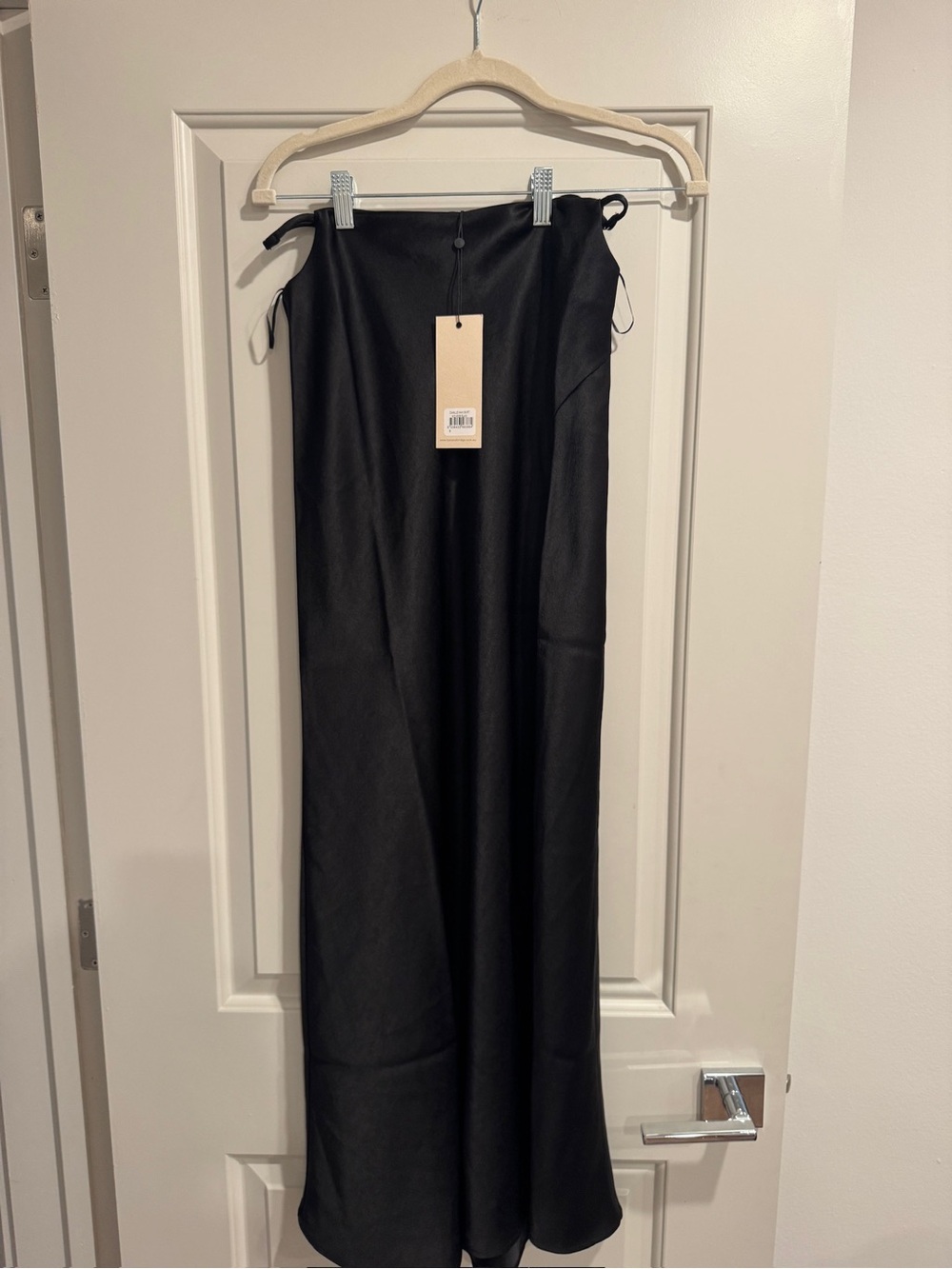 Bec & Bridge Black Maxi Skirt with Side Tie Detail
